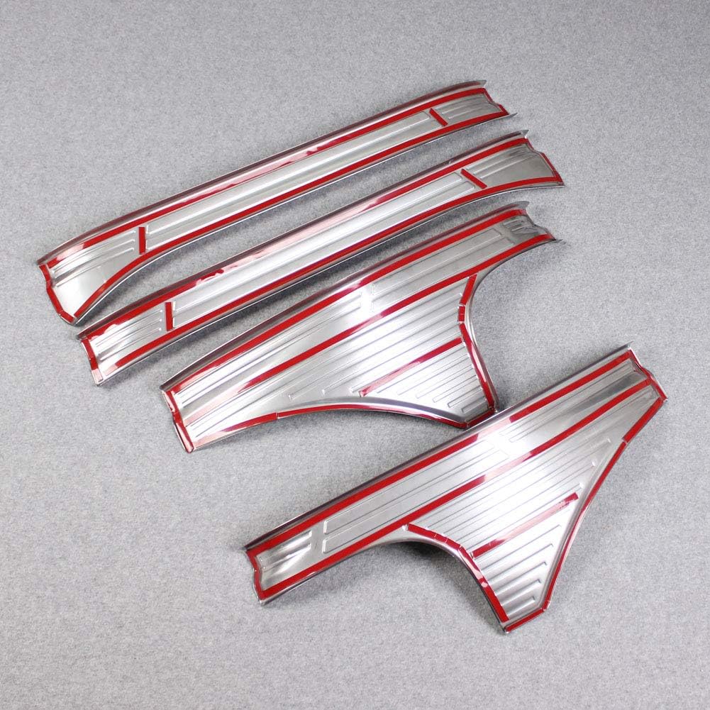Silver Stainless Door Sill Scuff Plate Guard Cover Trims B498