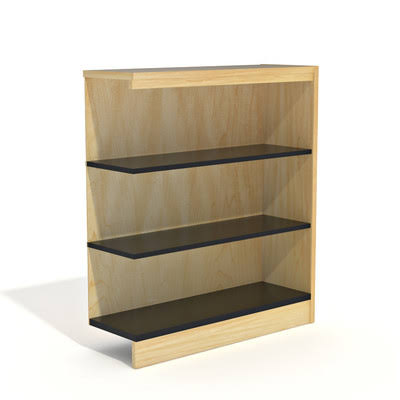 Single Face Bookcase Add-On Natural Oak G4822