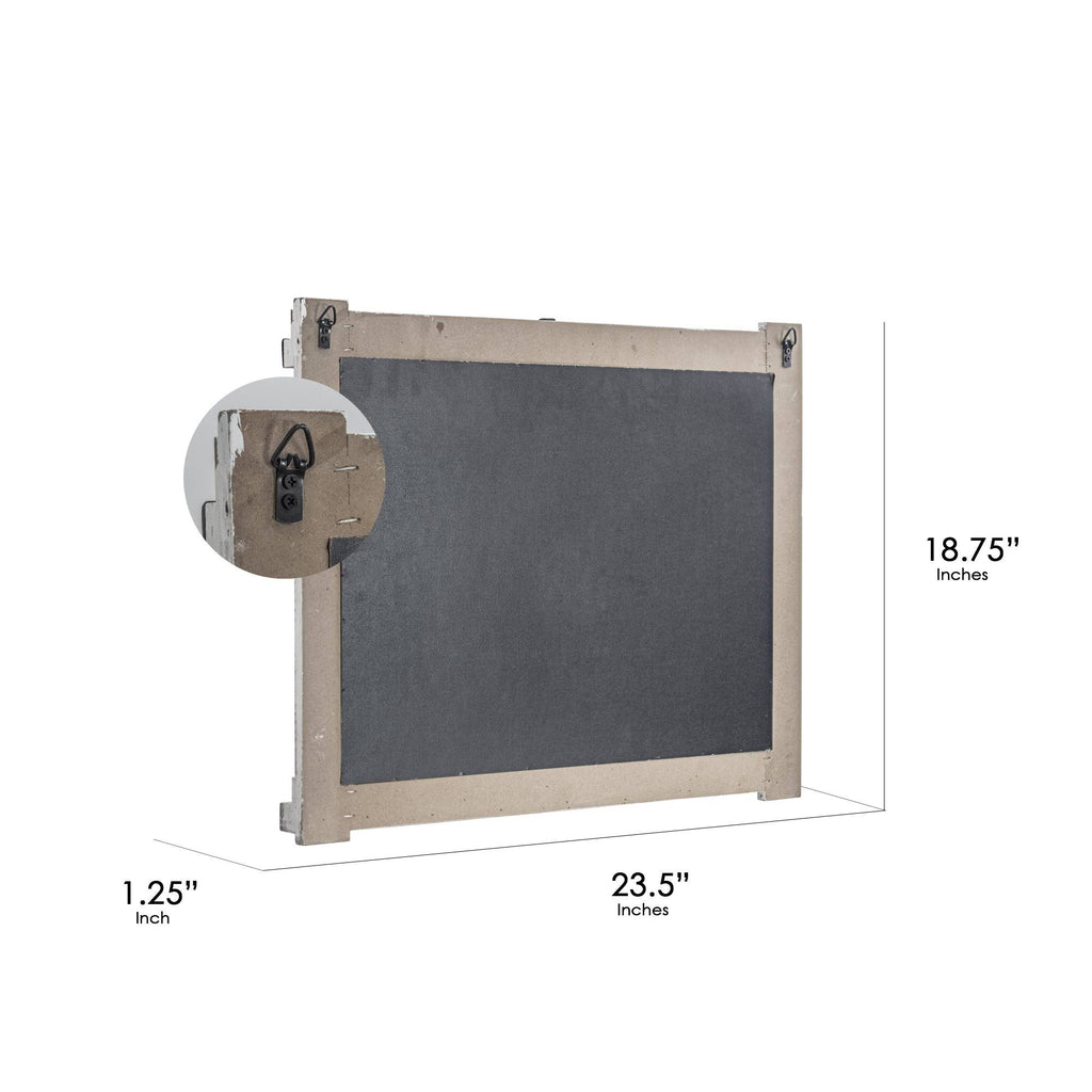 White Wall Mounted Chalkboard Message Board F952