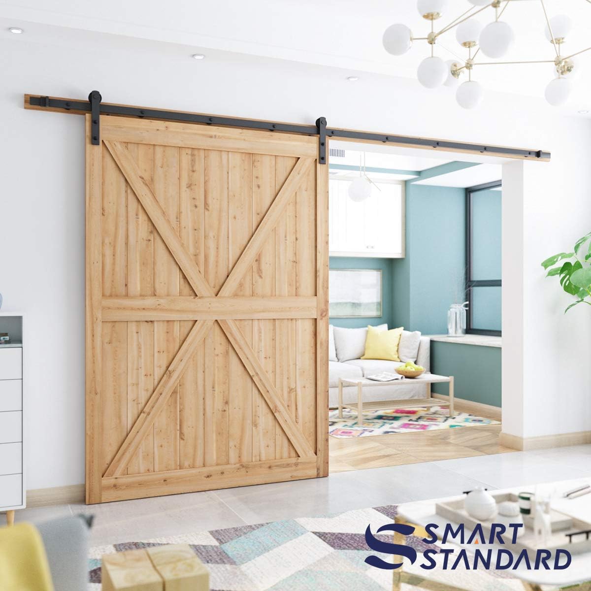 12ft Heavy Duty Sliding Barn Door Hardware Kit M226982