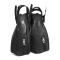 Adult Adjustable Snorkeling Diving Fin, Short Blade, 1 Pair, Black Small Size Z4062