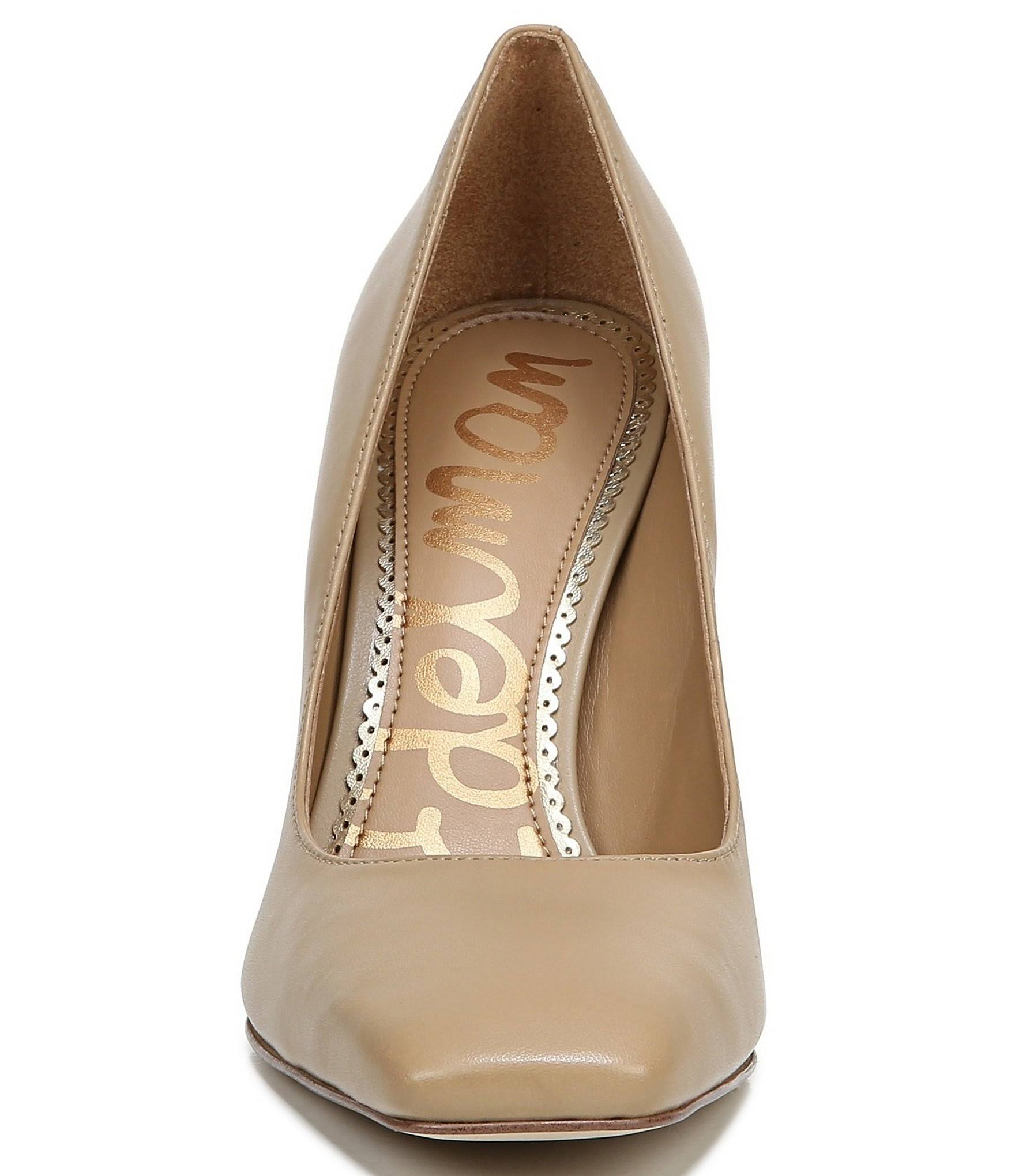 Black Square-Toed Pumps Y892