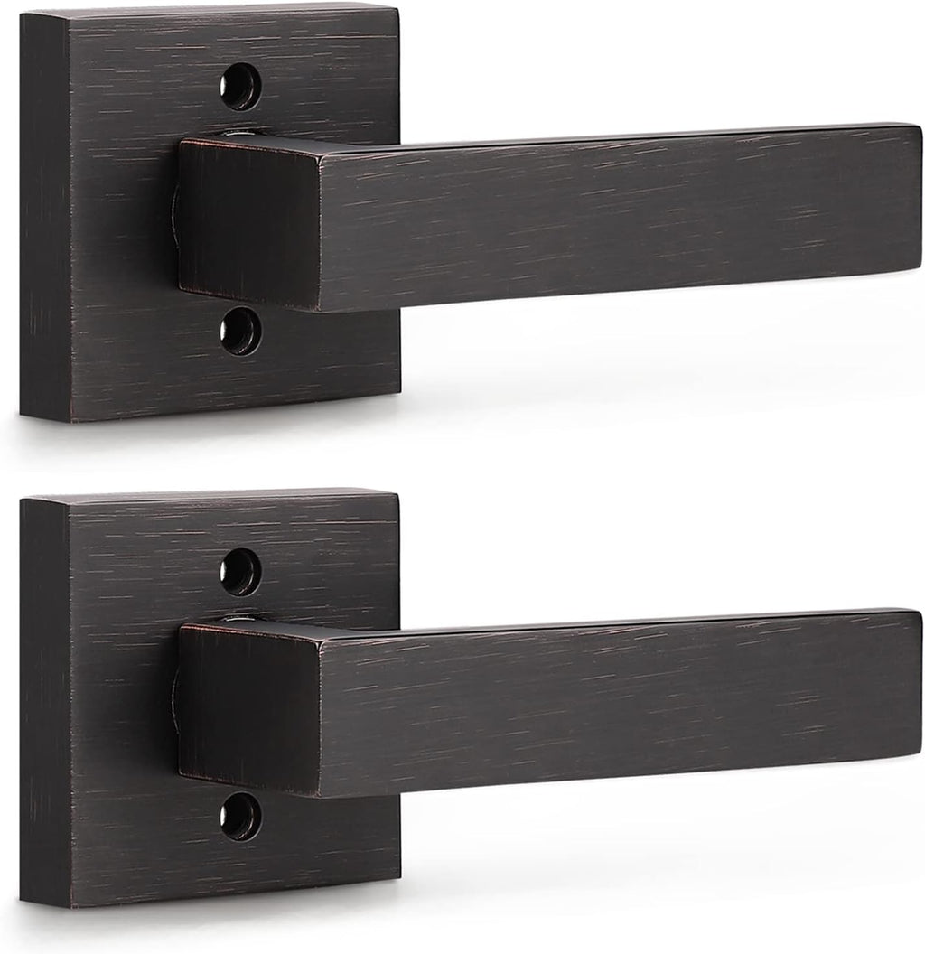 6 Pack Oil Rubbed Bronze Dummy Door Lever N597