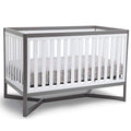 4-in-1 Convertible Crib White Grey O772