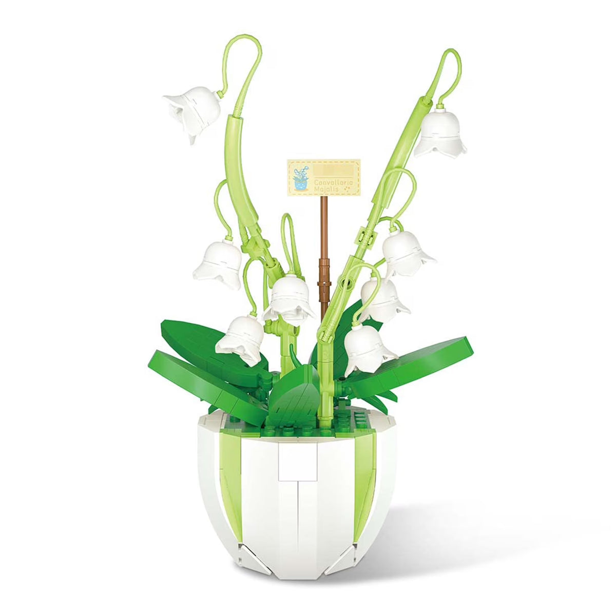 White Bell Orchid Bouquet Building Block Set J911427