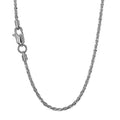 14k Solid White Gold Sparkle Chain Necklace, 20 Inches T97968