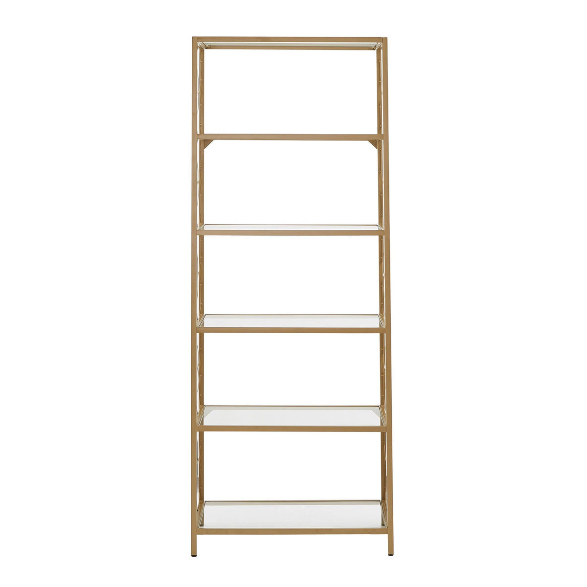 Gold Metal and Glass Bookcase K518625