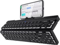 68 Keys 60% Foldable Mechanical Keyboard with Aluminum Body, White Backlit, Low Profile Clicky White Switches, Pack of 2 J4923