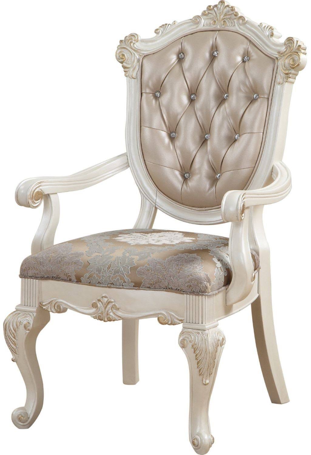 Rose Gold PU Arm Chair Set-2 C5614