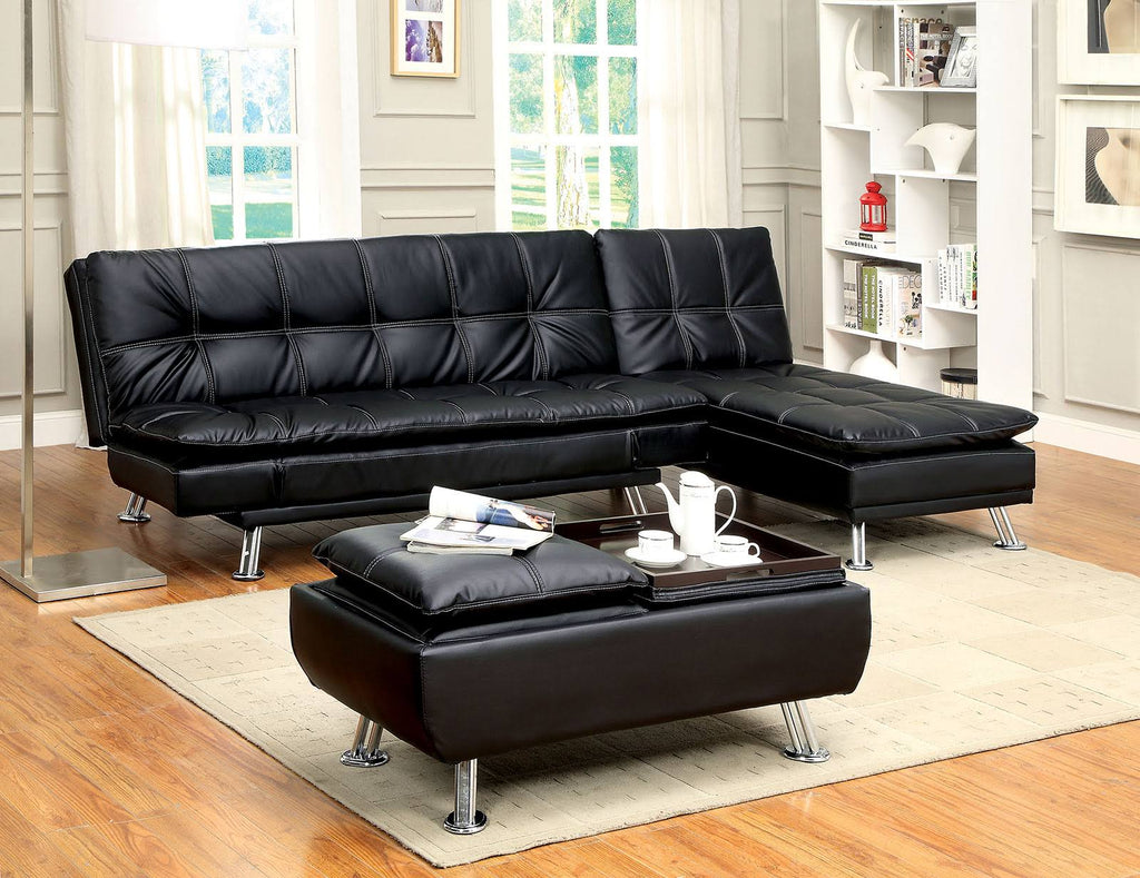 Black Ottoman U677