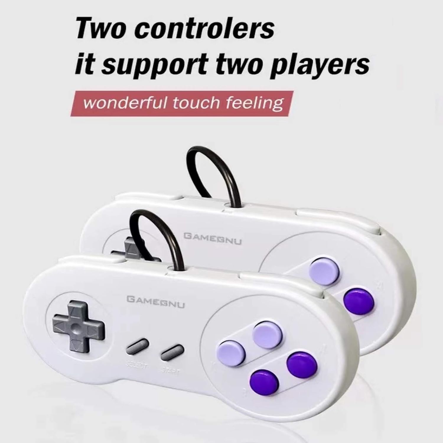 Retro Game Console with Built-in 660 Video Games and 2 Controllers, AV Output, Pack of 2 J22321