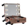 Rose Gold Bling Vanity Travel Train Case Y436