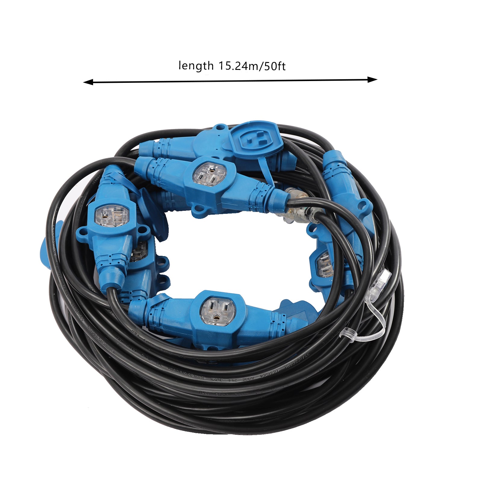 50ft Heavy Duty Extension Cord 12AWG Power Splitter H86229