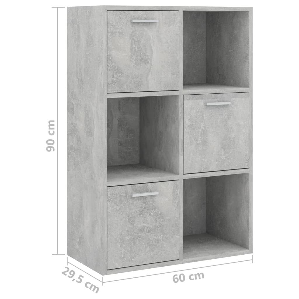 Concrete Gray Chipboard Storage Cabinet F6357