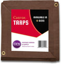Brown Waterproof Canvas Tarp 10 by 12 Feet C856048