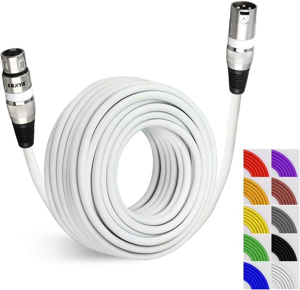 Black Pack of 2 XLR Microphone Cable 50 Ft I170225