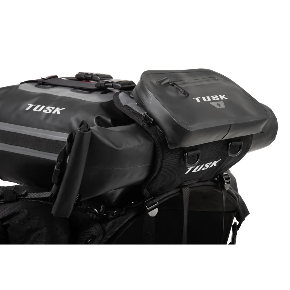 Rackless Luggage System with Dry Duffel Tail Bag Heat Shield Q376