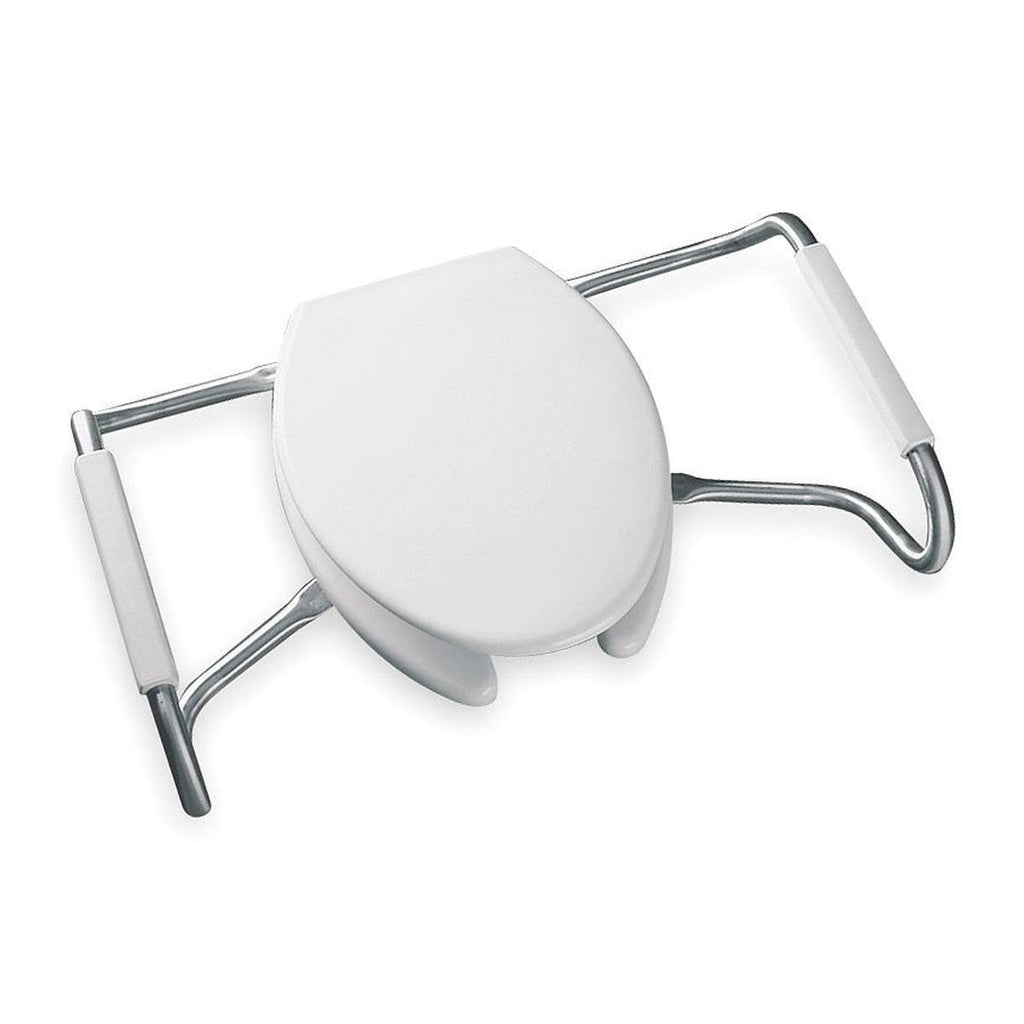 White Open Front Elongated Toilet Seat with Cover W442251