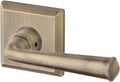 Full Dummy Lockset with Traditional Square Rose, Matte Brass & Black Finish A39595