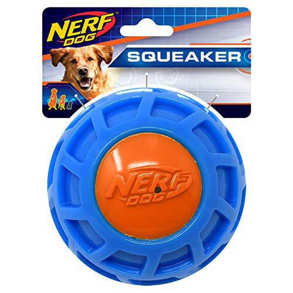 TPR Exo Squeak Ball - Blue/Orange V40050