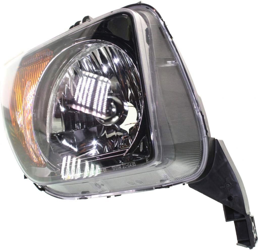 Black Bezel Headlight Assembly Passenger Side H9153