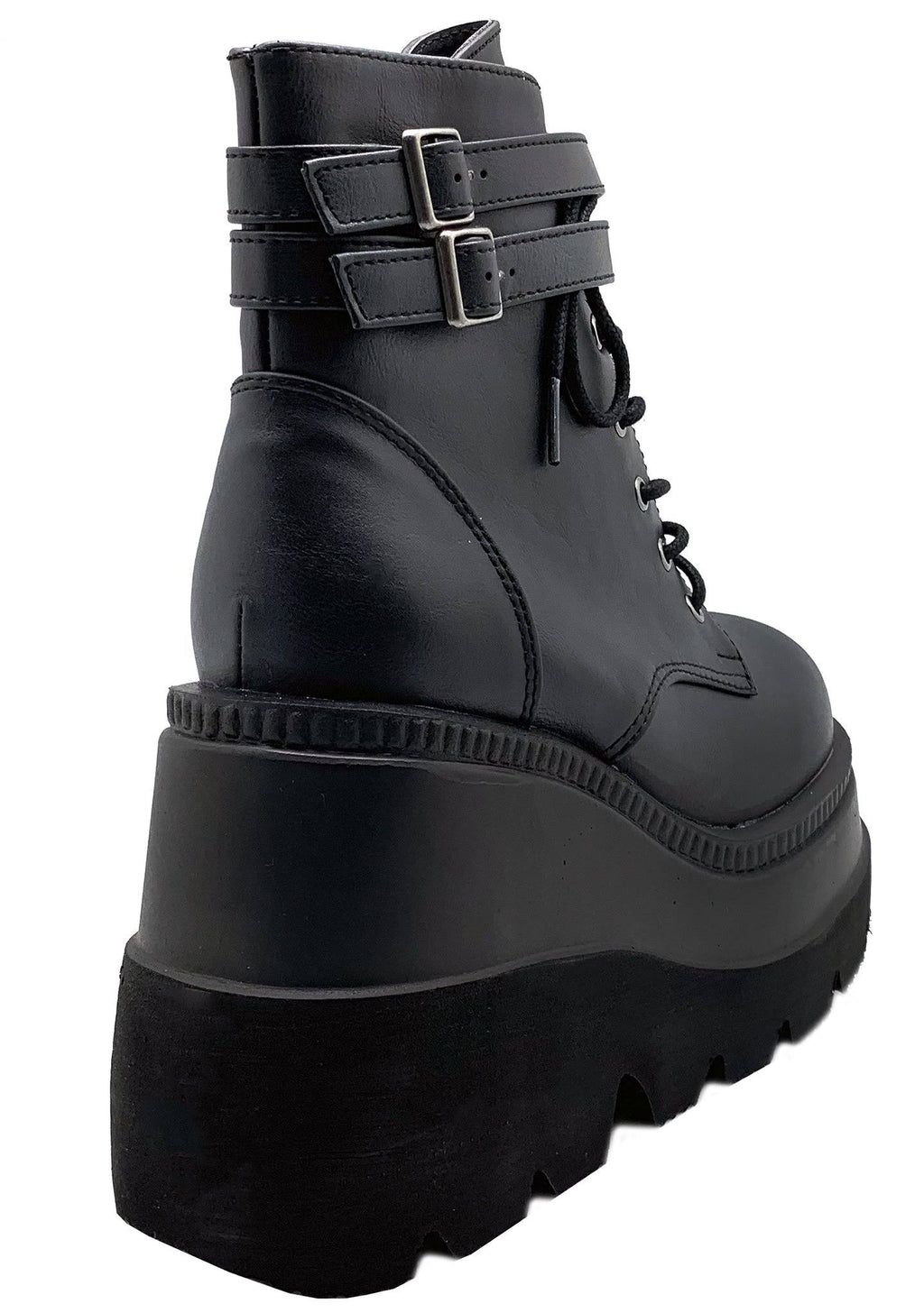 Black Vegan Leather Shoes J31584