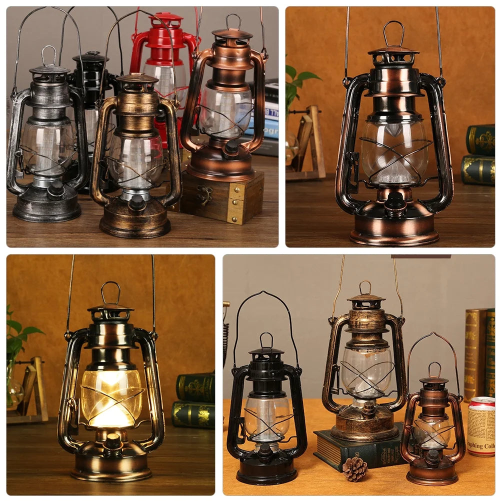 Retro LED Lantern for Camping Tent Light P956