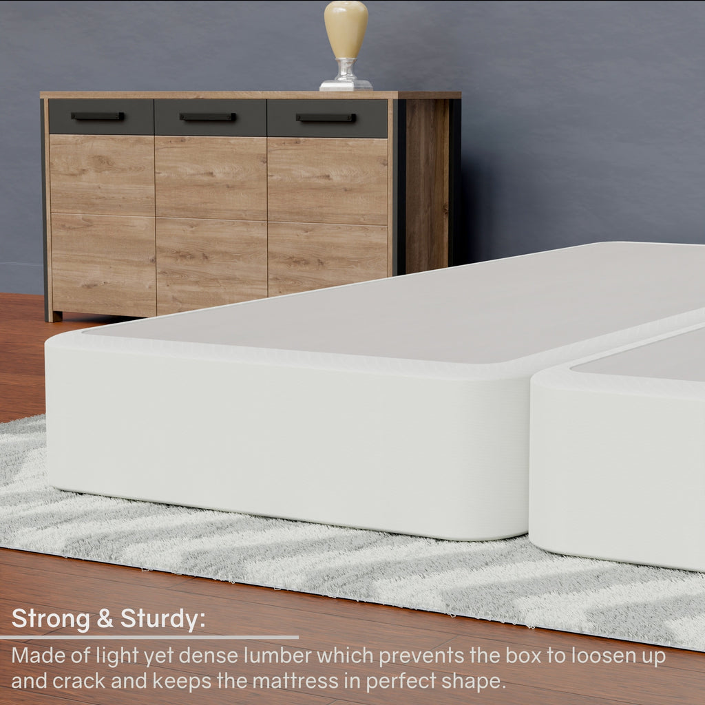 White Twin Low Profile Split Bed Foundation T37053