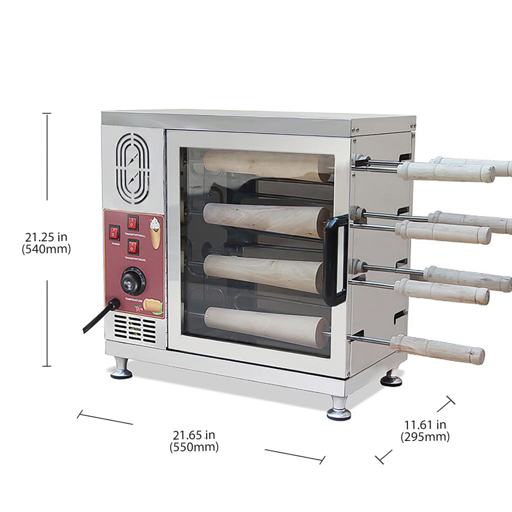 Chimney Cake Maker, 8 PCS, Stainless Steel, 110V T625537