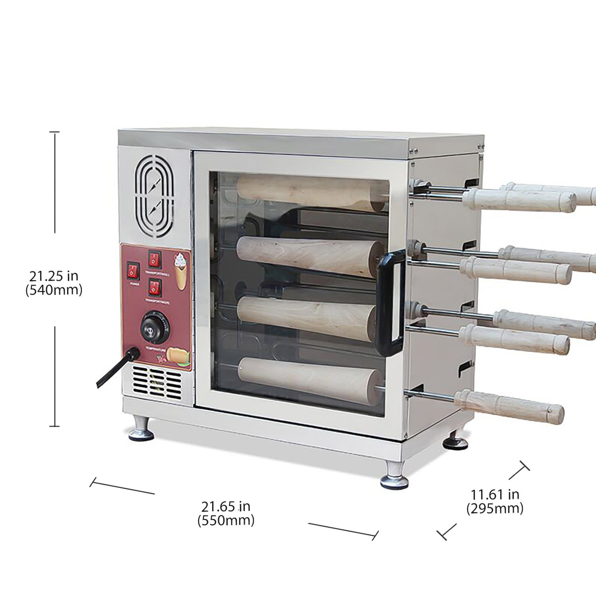Chimney Cake Maker, 8 PCS, Stainless Steel, 110V T625537