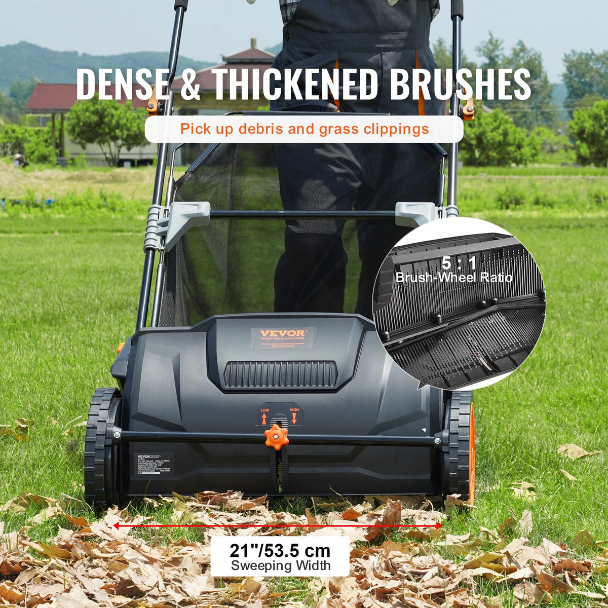 21-inch Push Lawn Sweeper with 3.5 cu. ft Collector L756027
