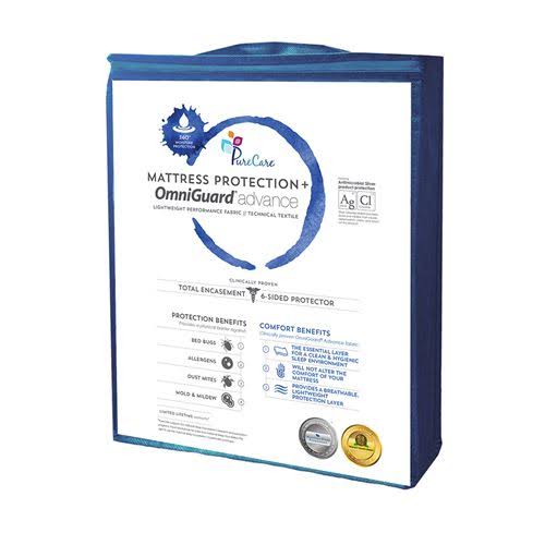 White Cal King Total Encasement Protector J204