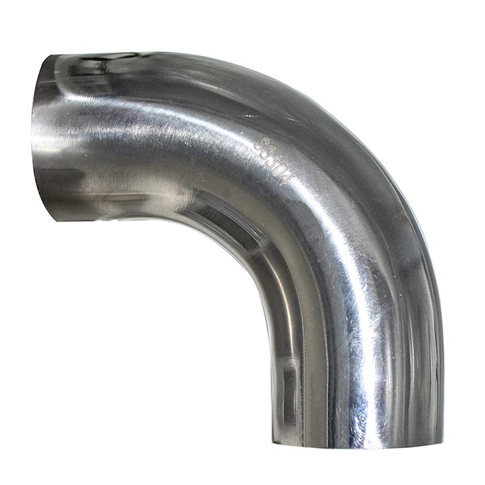 Stainless Steel 3.5" 90 Degree Mandrel Bend Exhaust Elbow, 14GA .078" Wall, 1.5" Leg, Pack of 2 F59205