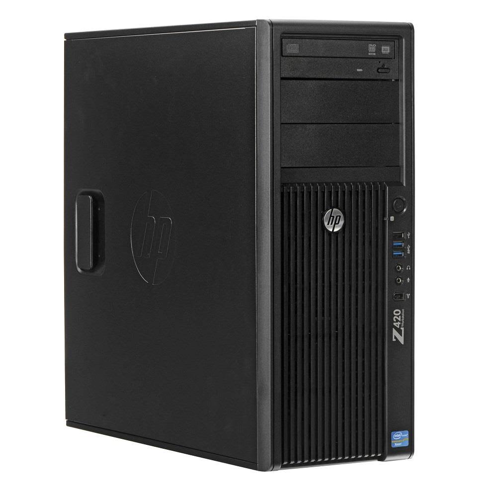 HP Z420 Workstation E5-2640 Six Core 2.5Ghz 64GB 256GB SSD Dual DVI F982