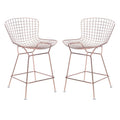 Rose Gold Wire Counter Chair Set of 2 N843