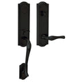 Satin Black Emergency Egress Handleset with Lever Full Dummy LH R9261