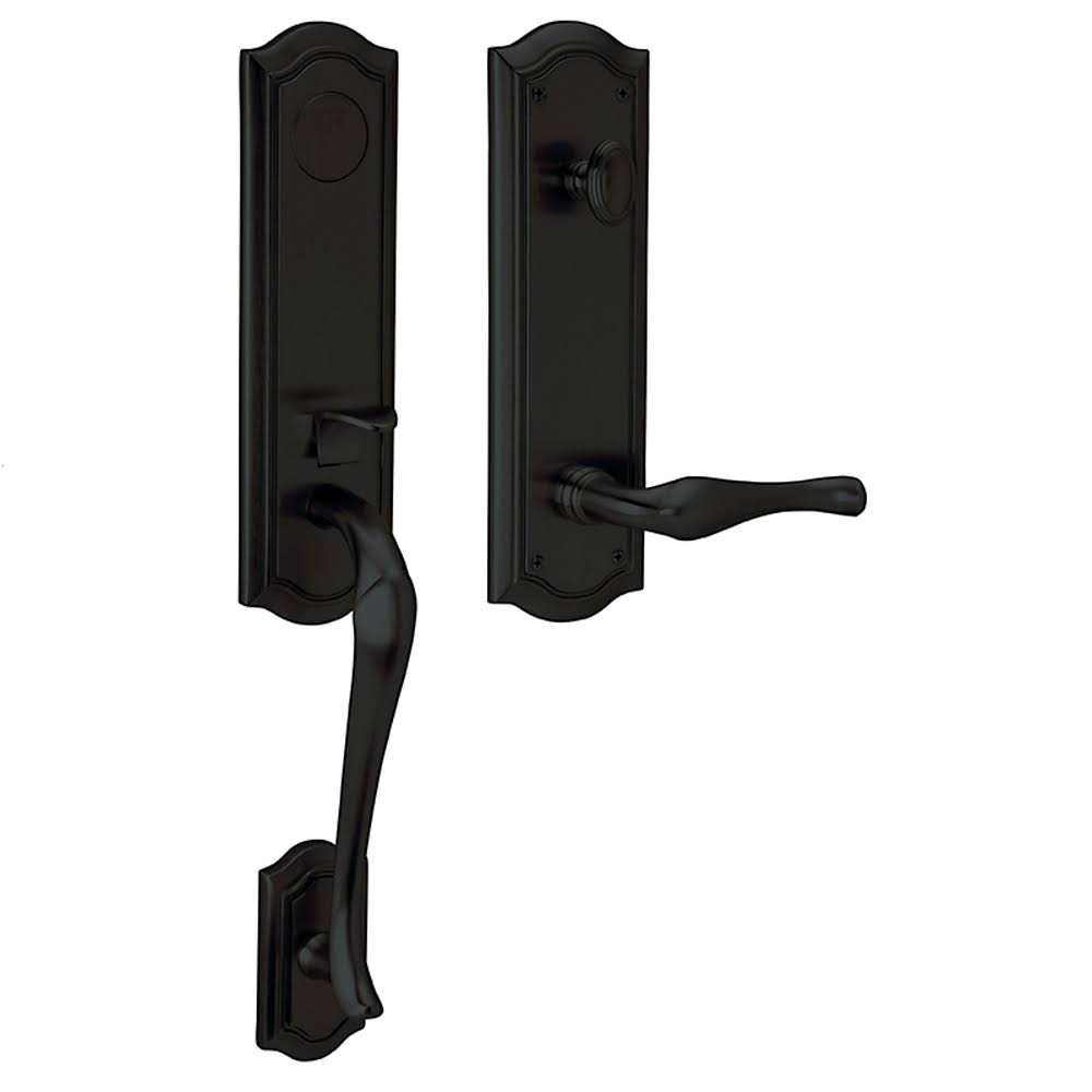 Satin Black Emergency Egress Handleset with Lever Full Dummy LH R9261
