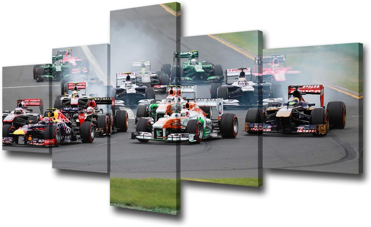 Racing Car Canvas Wall Art 60''Wx32''H Pack of 2 H252