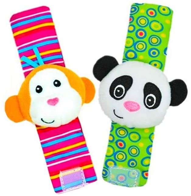Baby Socks Toys Wrist Rattle and Foot Finder Developmental Early Educational Toys Set (4 PCS) A483098