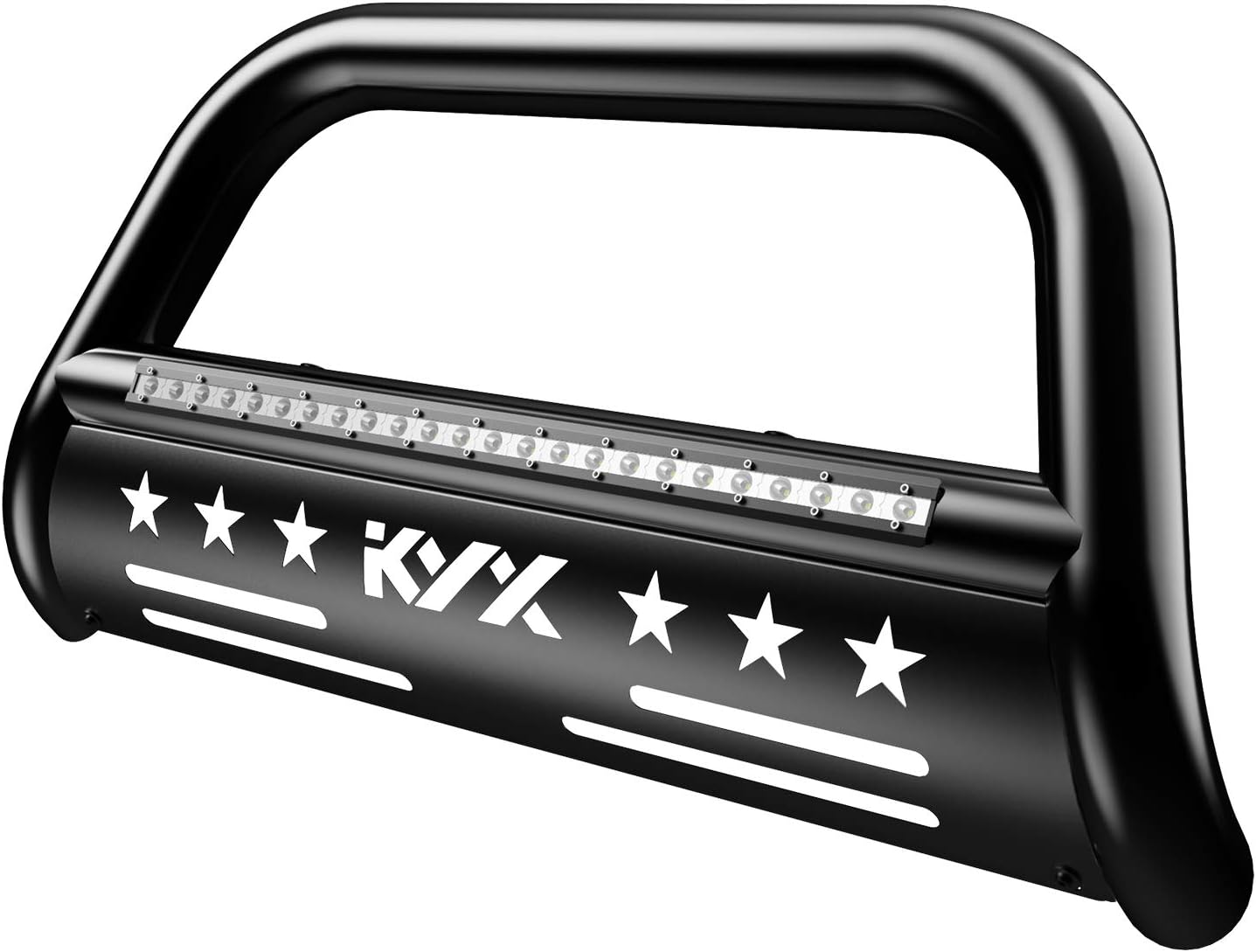 Bull Bar with LED Light Bar for Pickup Truck Off-Road Front Bumper Grille Guard C34660