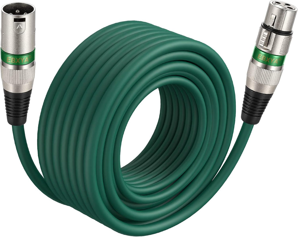 Black Pack of 2 XLR Microphone Cable 50 Ft I170225