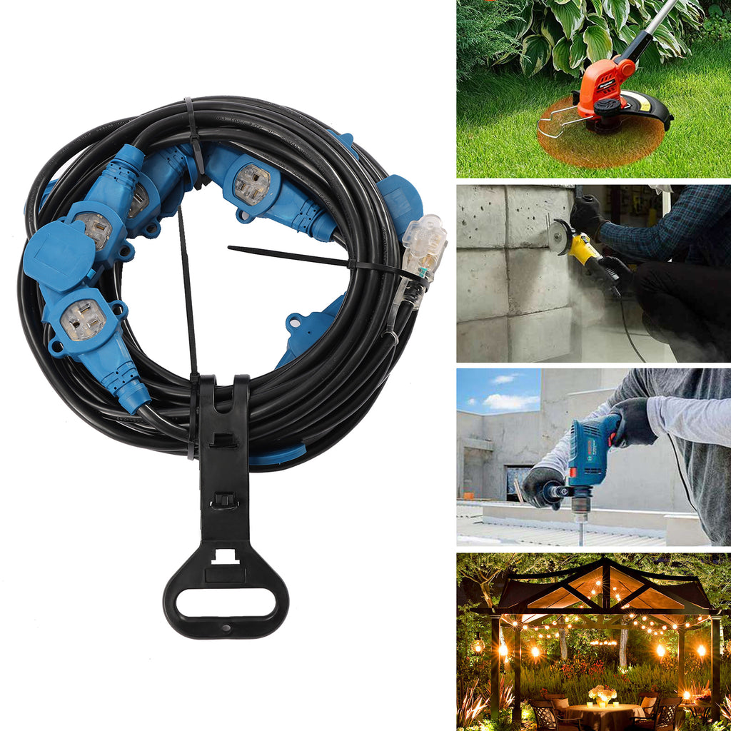 50ft Heavy Duty Extension Cord 12AWG Power Splitter H86229
