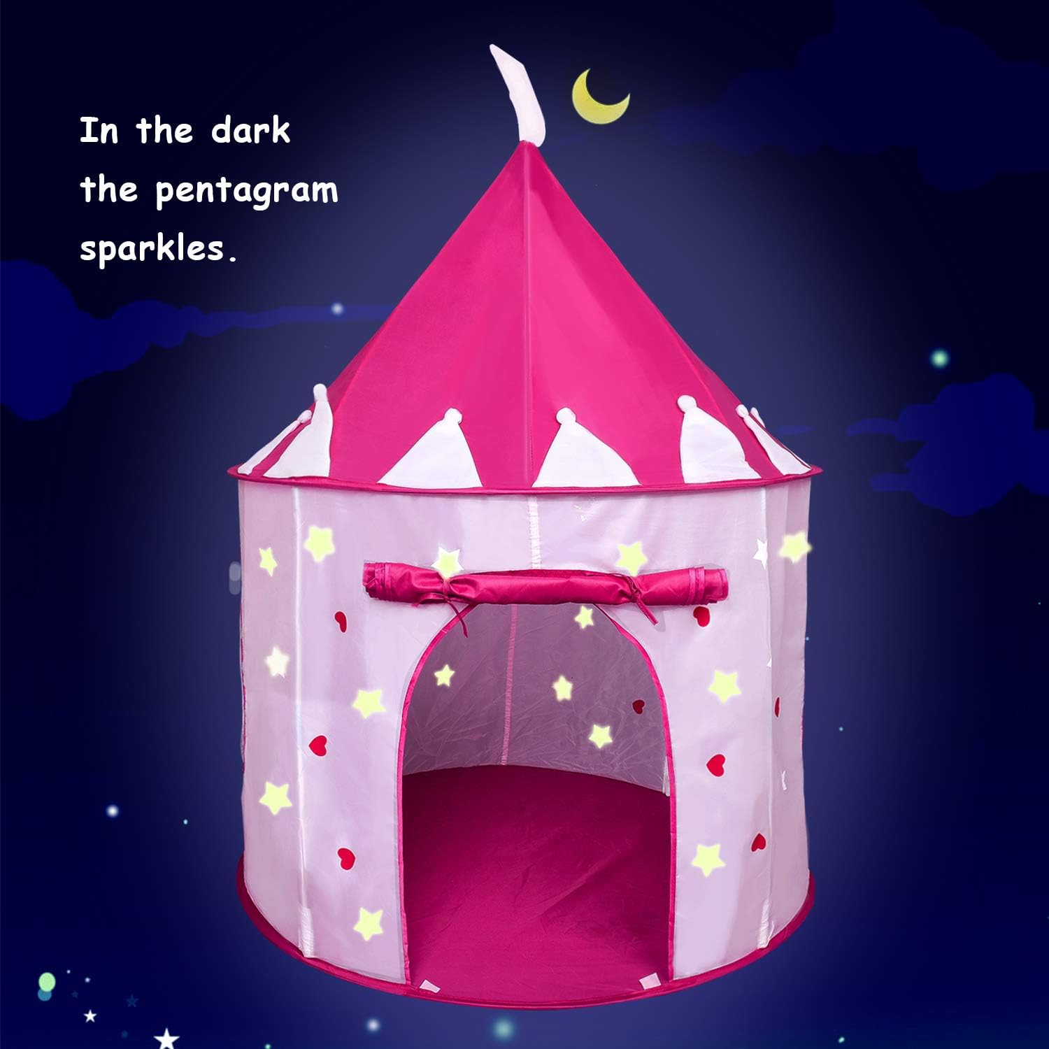 Pink Foldable Pop Up Play Tent for Kids B89881