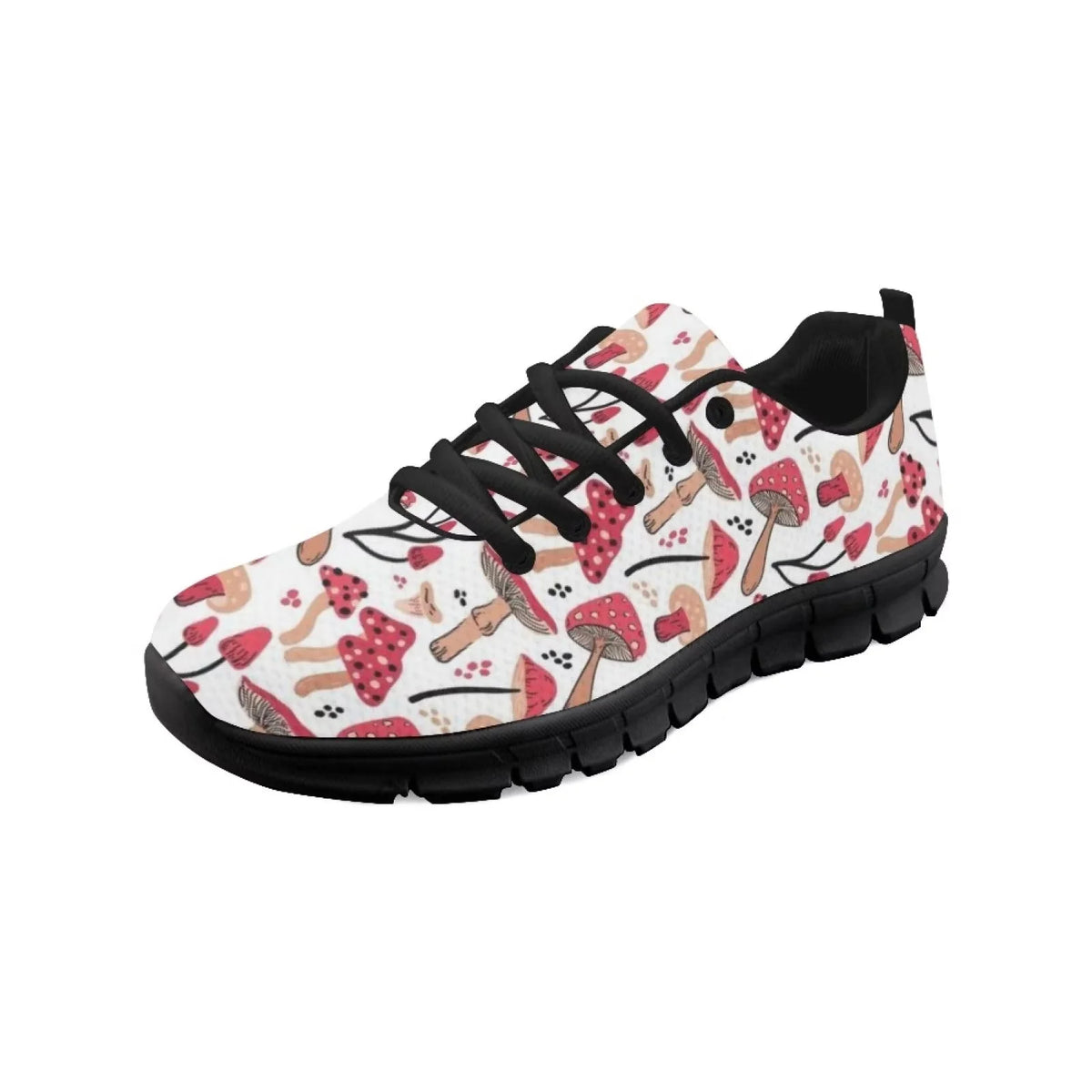 Red Little Mushrooms Non Slip Breathable Running Sneakers Size 8 Z595