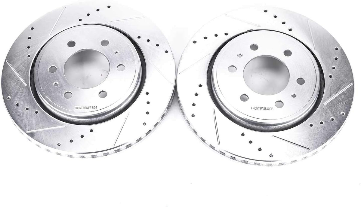 Front Evolution Drilled & Slotted Rotor Pair D776789