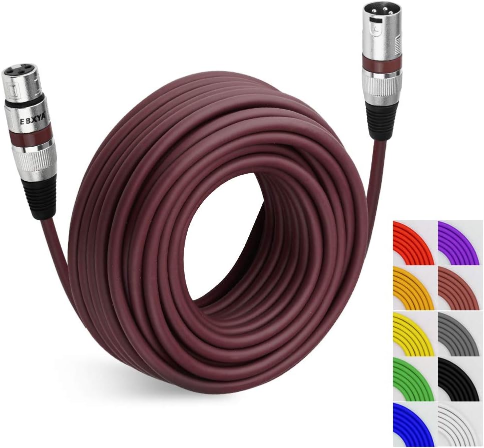 Black Pack of 2 XLR Microphone Cable 50 Ft I170225