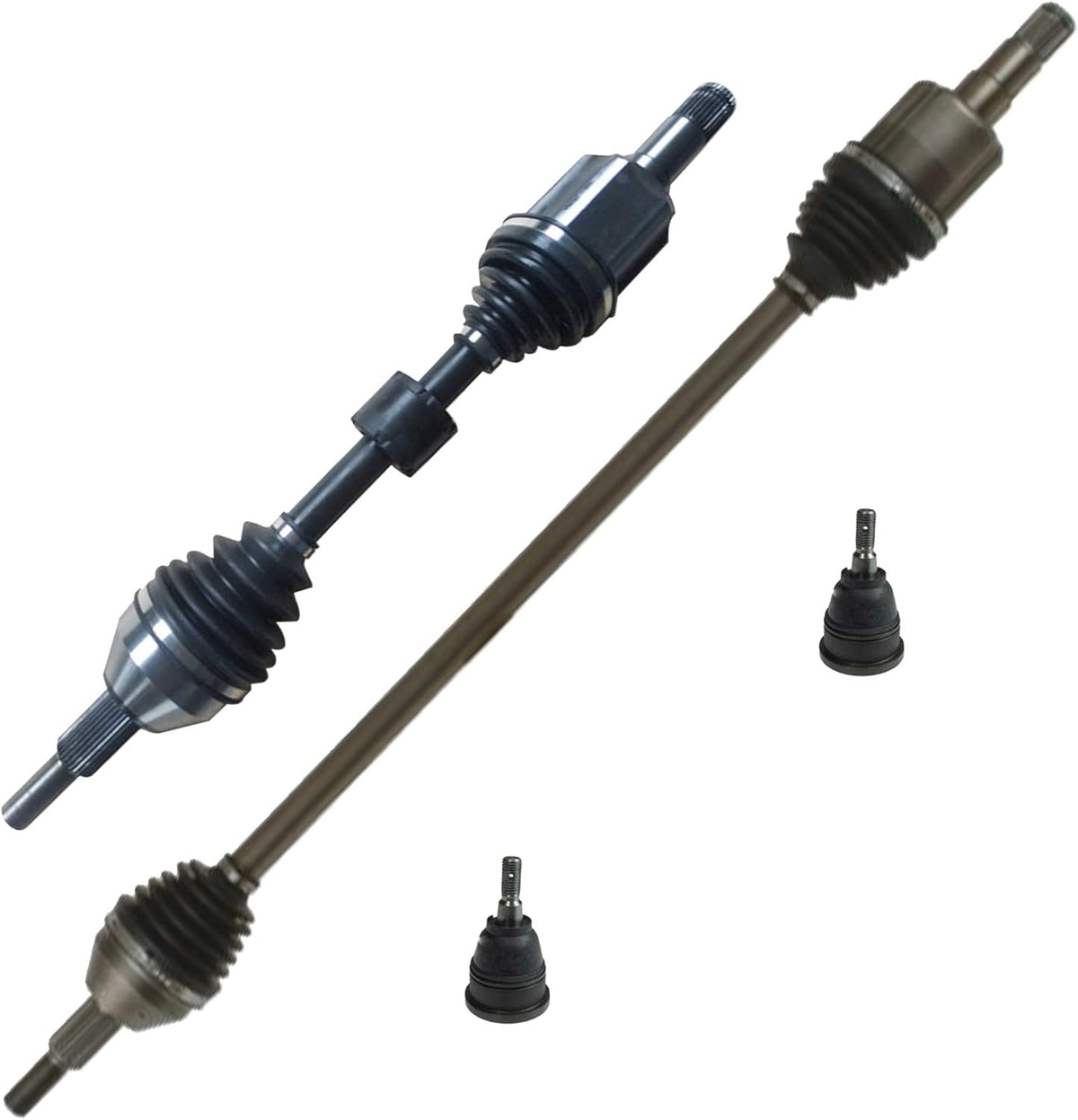 Front CV Axle Drive Shafts + Lower Ball Joints 4pc Set E345