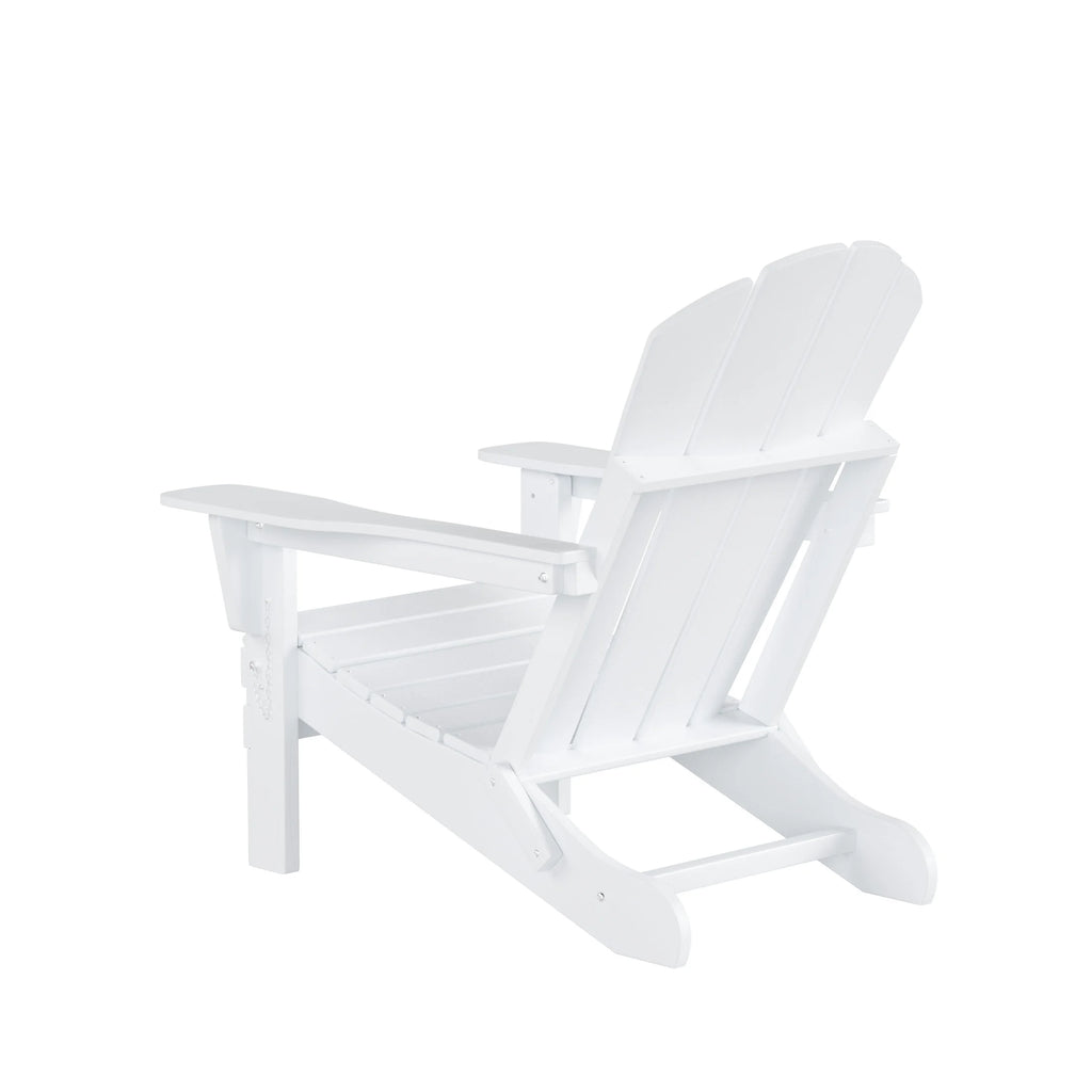 White 8 Pcs Outdoor Folding HDPE Adirondack Patio Chairs T685