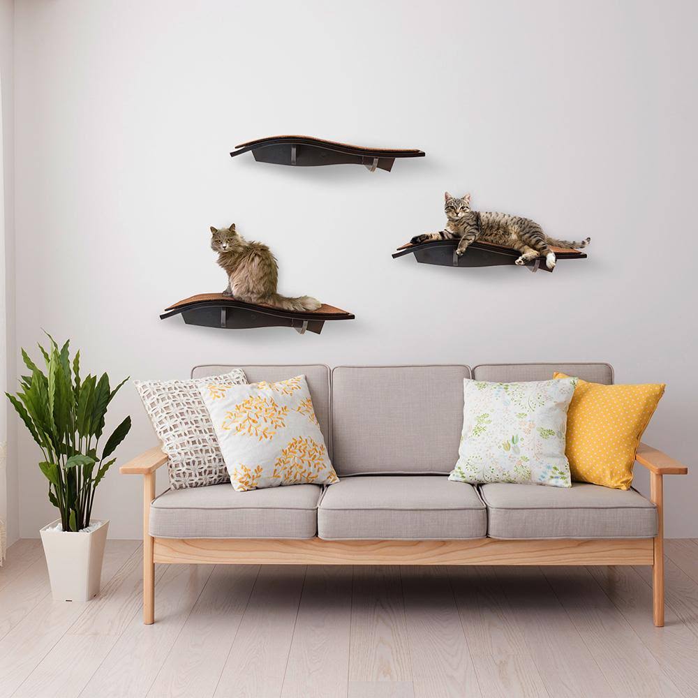 Cat Perch Wall-Mounted Wooden Shelf P187615