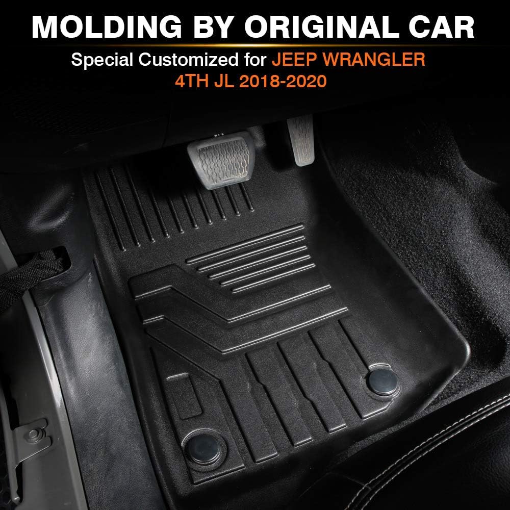 Black TPE Front & Rear Floor Mats X4196
